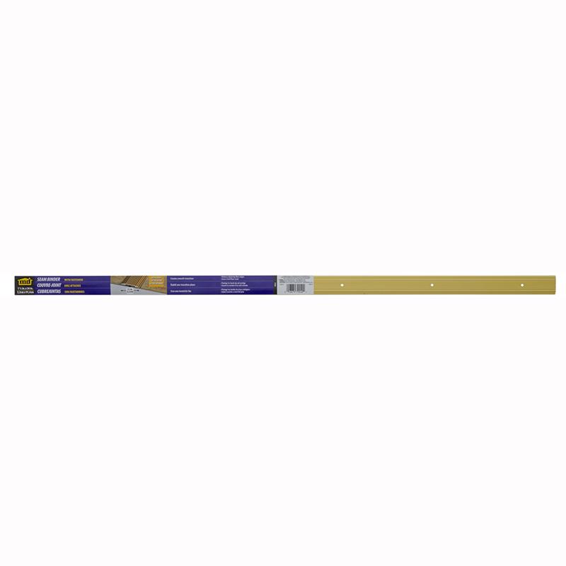 M-D Building Products 0.1 in. H X 1.25 in. W X 36 in. L Satin Brass Aluminum Seam Binder (Pack of 6)