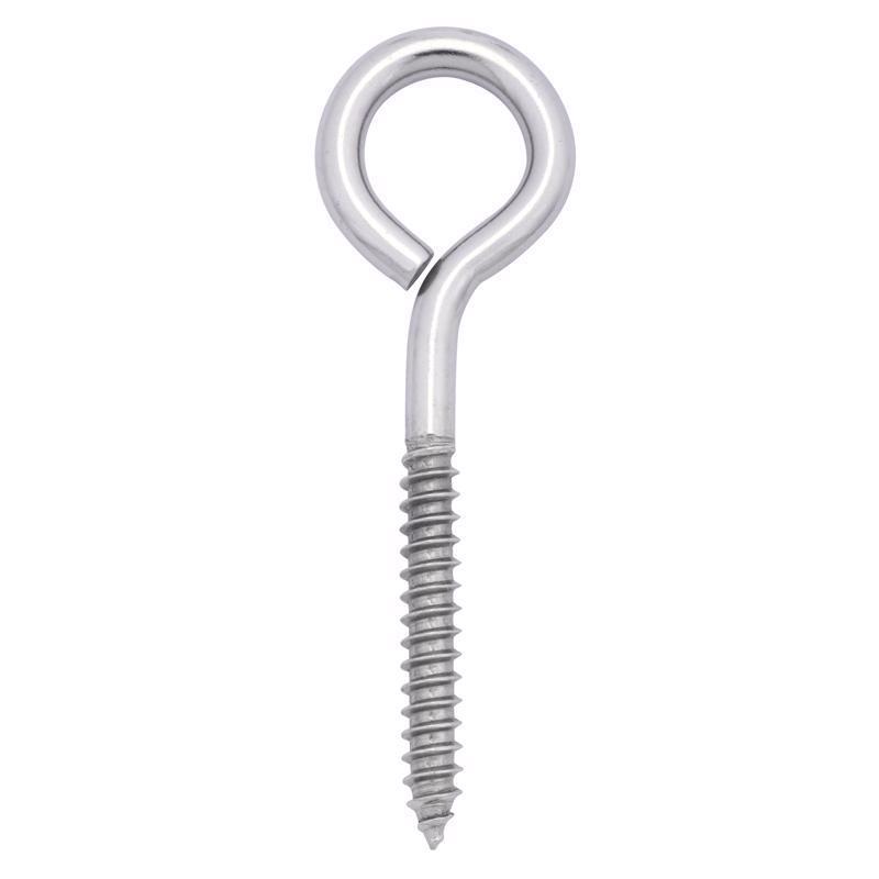 Hampton 5/16 in. X 4 in. L Stainless Stainless Steel Lag Thread Eyebolt (Pack of 5)