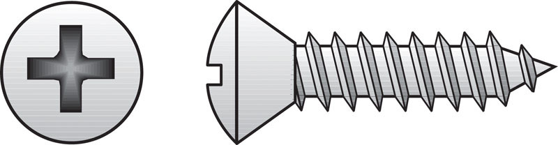 HILLMAN No. 10 Ga. X 1-1/2 in. L Phillips Oval Head Sheet Metal Screws 100 pk