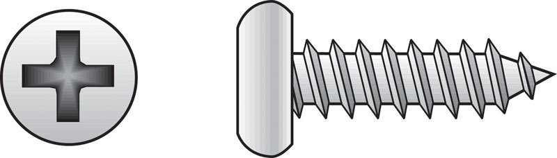 HILLMAN No. 4 Ga. X 3/4 in. L Phillips Pan Head Sheet Metal Screws 100 pk