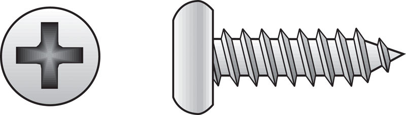 HILLMAN No. 8 Ga. X 3/4 in. L Phillips Pan Head Sheet Metal Screws 100 pk