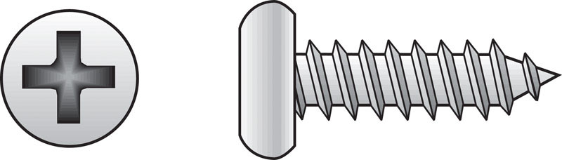 HILLMAN No. 12 Ga. X 1/2 in. L Phillips Pan Head Sheet Metal Screws 100 pk