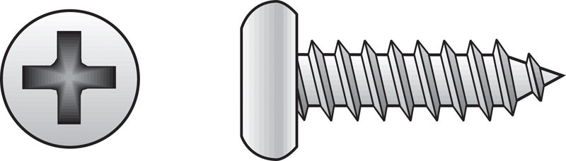 HILLMAN No. 12 Ga. X 1-1/4 in. L Phillips Pan Head Sheet Metal Screws 100 pk
