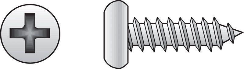 HILLMAN No. 12 Ga. X 2 in. L Phillips Pan Head Sheet Metal Screws 100 pk