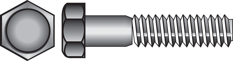 HILLMAN 1/4 in. D X 4-1/2 in. L Stainless Steel Hex Head Cap Screw 25 pk