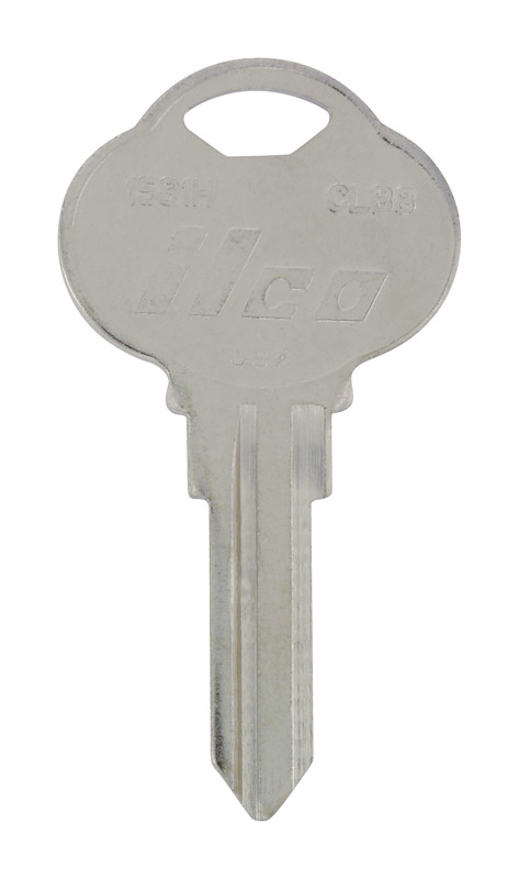 HILLMAN KeyKrafter Automotive Key Blank 190 Double For Club Steering Wheel Silver (Pack of 4)