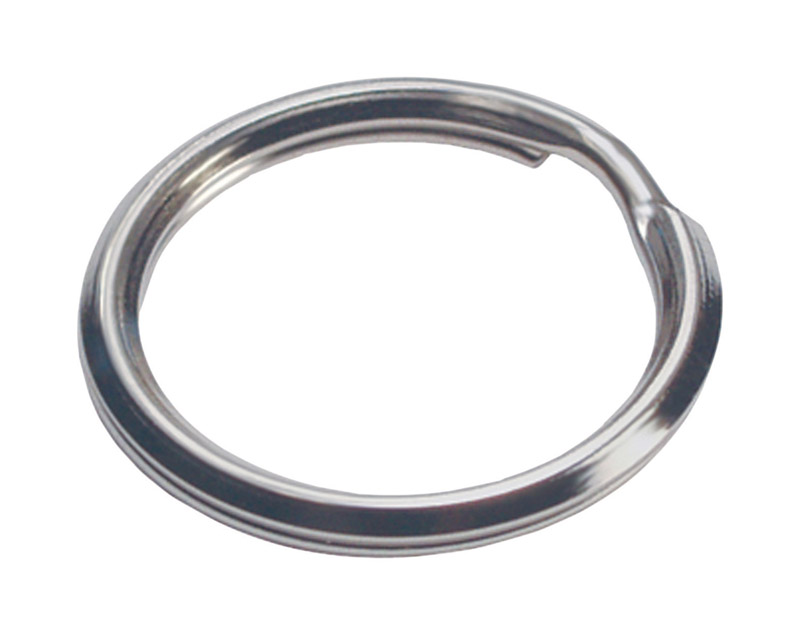 HILLMAN Tempered Steel Silver Split Rings/Cable Rings Key Ring (Pack of 50)