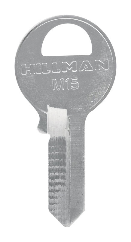 HILLMAN Traditional Key Padlock Key Blank Single For Master Locks Silver (Pack of 10)