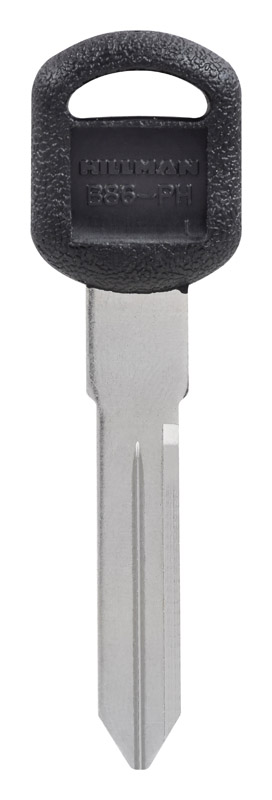 HILLMAN Traditional Key Automotive Key Blank Double For GM Black/Silver (Pack of 5)