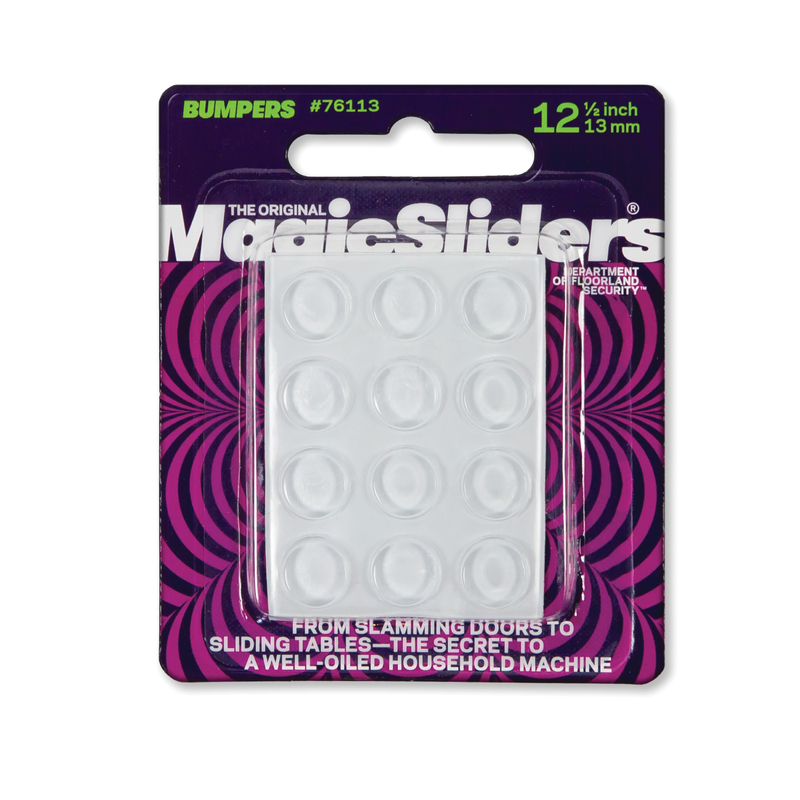 Magic Sliders Vinyl Self Adhesive Bumper Pads Clear Round 1/2 in. W X 1/2 in. L 12 pk (Pack of 6)