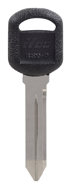 HILLMAN Traditional Key Automotive Key Blank Double For GM Black/Silver (Pack of 5)