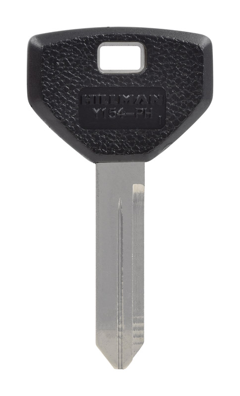 HILLMAN Traditional Key Automotive Key Blank Double For Chrysler Black/Silver (Pack of 5)