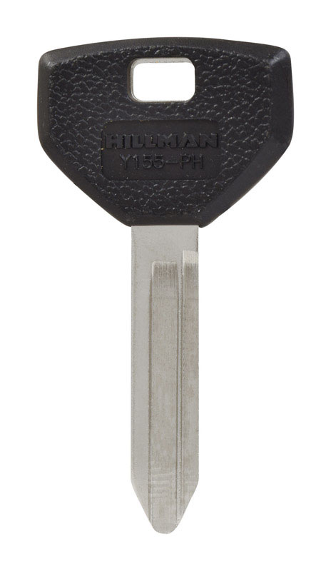 HILLMAN Traditional Key Automotive Key Blank Double For Chrysler Black/Silver (Pack of 5)