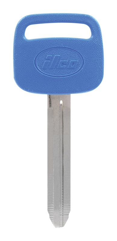 HILLMAN ColorPlus Traditional Key Motorcycle Key Blank Double For Toyota Blue/Silver (Pack of 5)