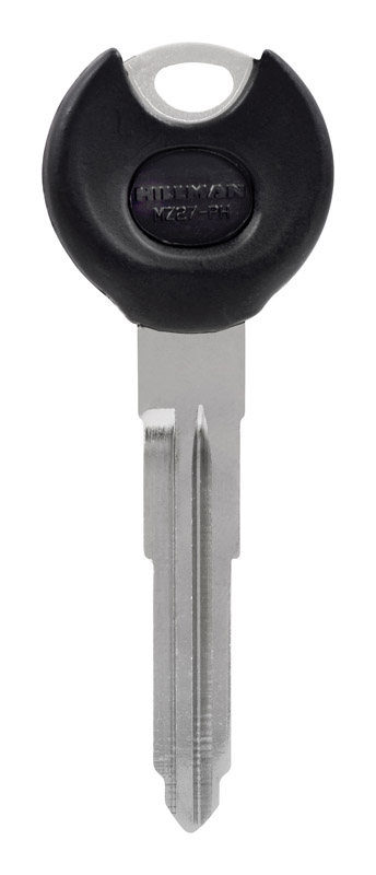 HILLMAN Traditional Key Automotive Key Blank Double For Mazda Black/Silver (Pack of 5)