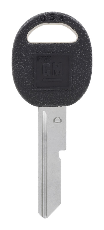 HILLMAN Traditional Key Automotive Key Blank Single For GM Black/Silver (Pack of 5)