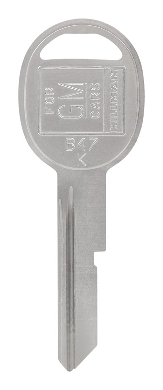 HILLMAN Traditional Key Automotive Key Blank Single For GM Silver (Pack of 10)