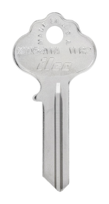 HILLMAN Traditional Key House/Office Key Blank 1054 Double Silver (Pack of 10)