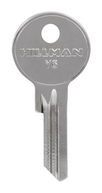 HILLMAN Traditional Key Automotive Key Blank Single Black/Silver (Pack of 10)