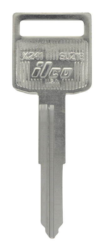 HILLMAN Traditional Key Motorcycle Key Blank Double For Suzuki Silver (Pack of 10)