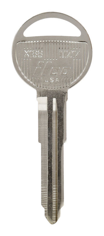 HILLMAN Traditional Key Automotive Key Blank Double For Mazda Silver (Pack of 10)