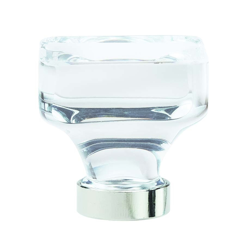Amerock Glacio Transitional Square Cabinet Knob 1-5/16 in. Polished Nickel 1 pk