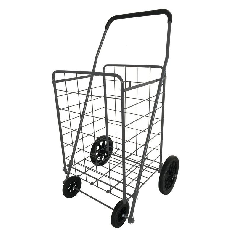 Apex 40.6 in. H X 21.7 in. W X 24.4 in. L 150 lb Gray Collapsible Shopping Cart