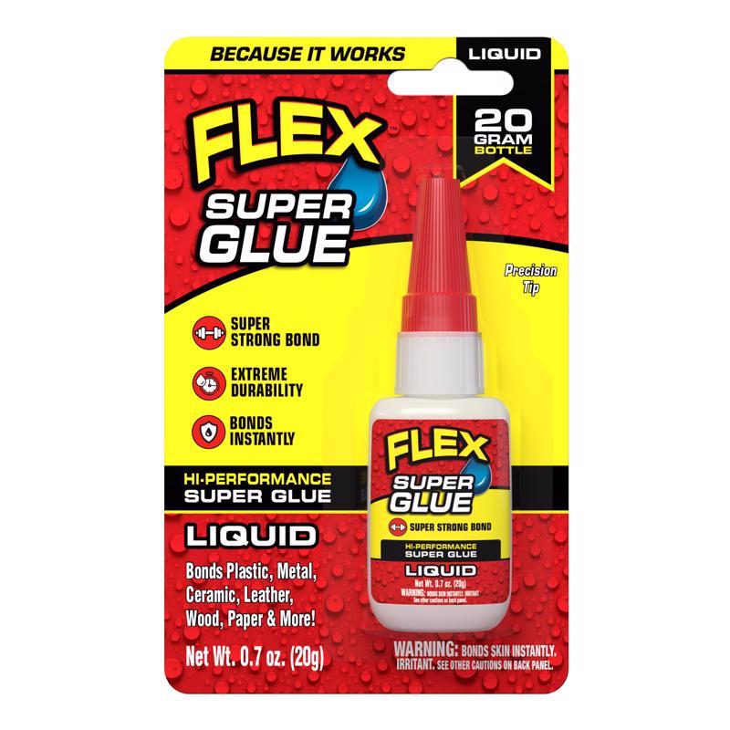Flex Seal Family of Products Flex Super Glue High Strength Clear Super Glue 20 gm (Pack of 8)
