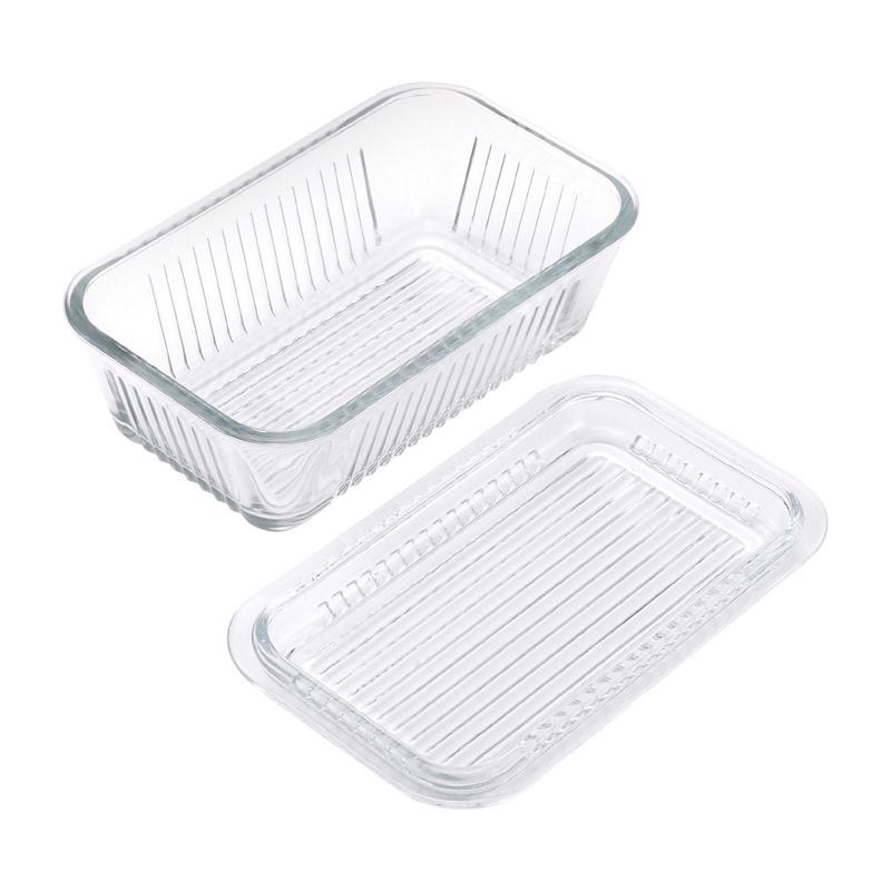 Lifetime Clear Glass Multi Function Butter Dish 1 pk (Pack of 4)