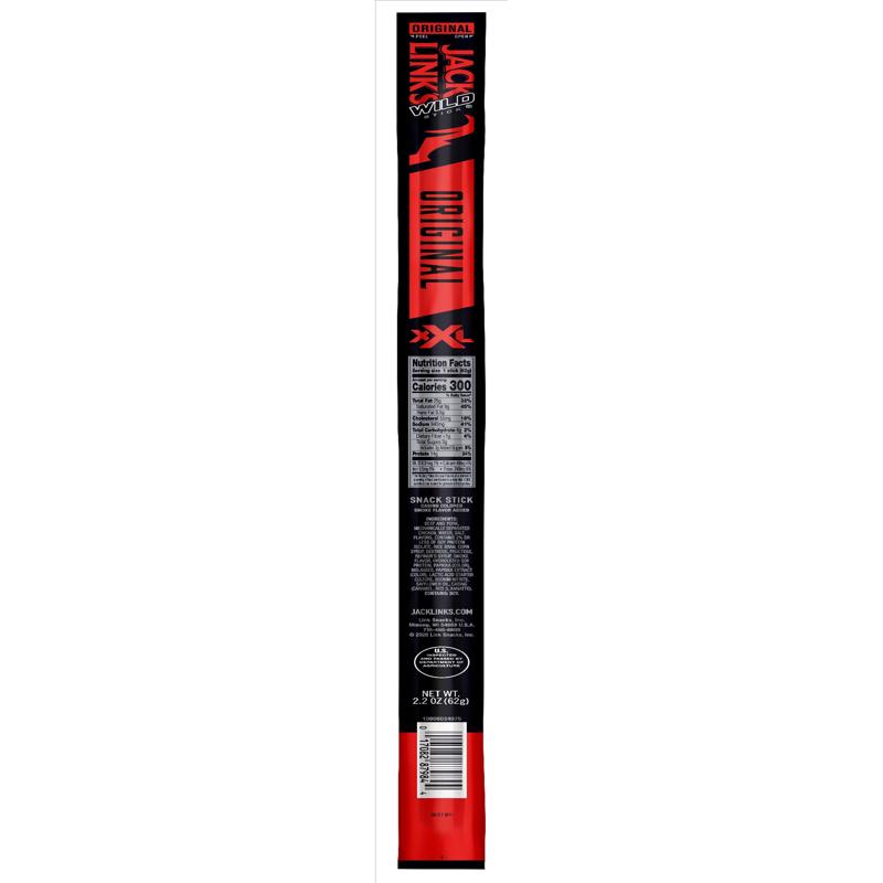 Jack Link's Wild Stick Original Meat Sticks 2.2 oz Carded (Pack of 24)