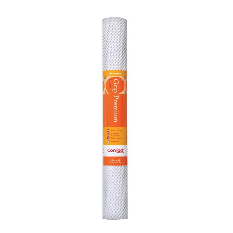 Con-Tact Grip Premium 4 ft. L X 20 in. W White Non-Adhesive Shelf Liner (Pack of 6)