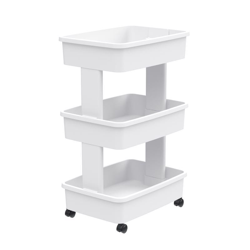 Starplast 27.2 in. H X 12.5 in. W X 17.4 in. D 3-Tier Storage Cart (Pack of 2)
