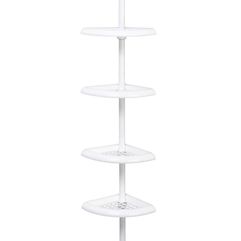 Zenna Home 97 in. H X 10.6 in. W X 7.2 in. L 4-Shelf Corner Shower Caddy