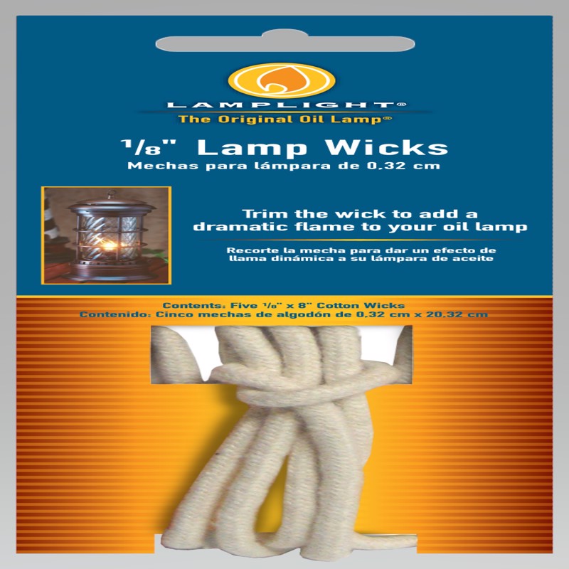 Lamplight Farms 1/8 in. X 8 in. L Round Wick Shape Cotton Lamp Wick 5 pk (Pack of 12)