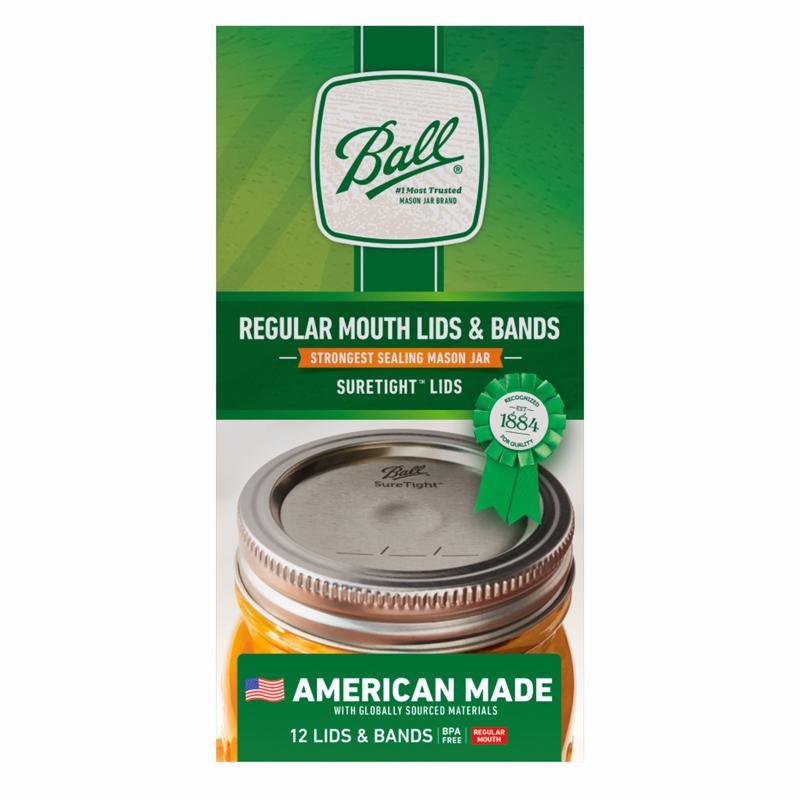 Ball Regular Mouth Canning Lids and Bands 12 pk (Pack of 10)