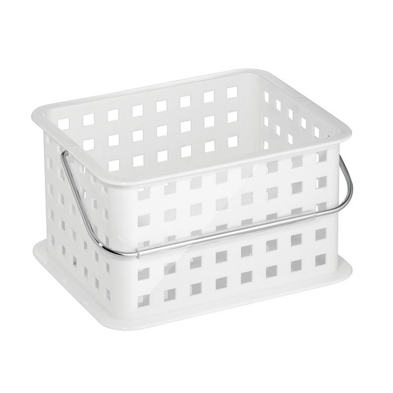 iDesign White Storage Basket 7 in. H X 5 in. W X 9.25 in. D (Pack of 3)