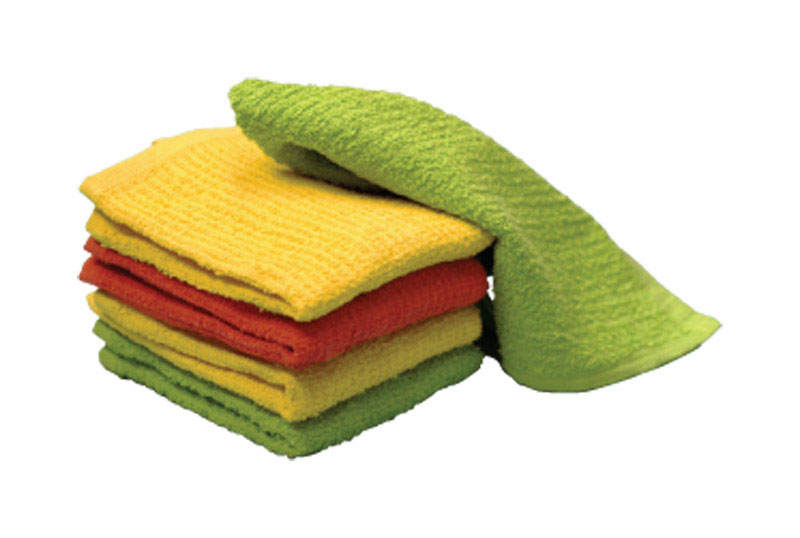 Ritz Warm Assorted Cotton Solid Bar Mop Dish Cloth 5 pk (Pack of 3)