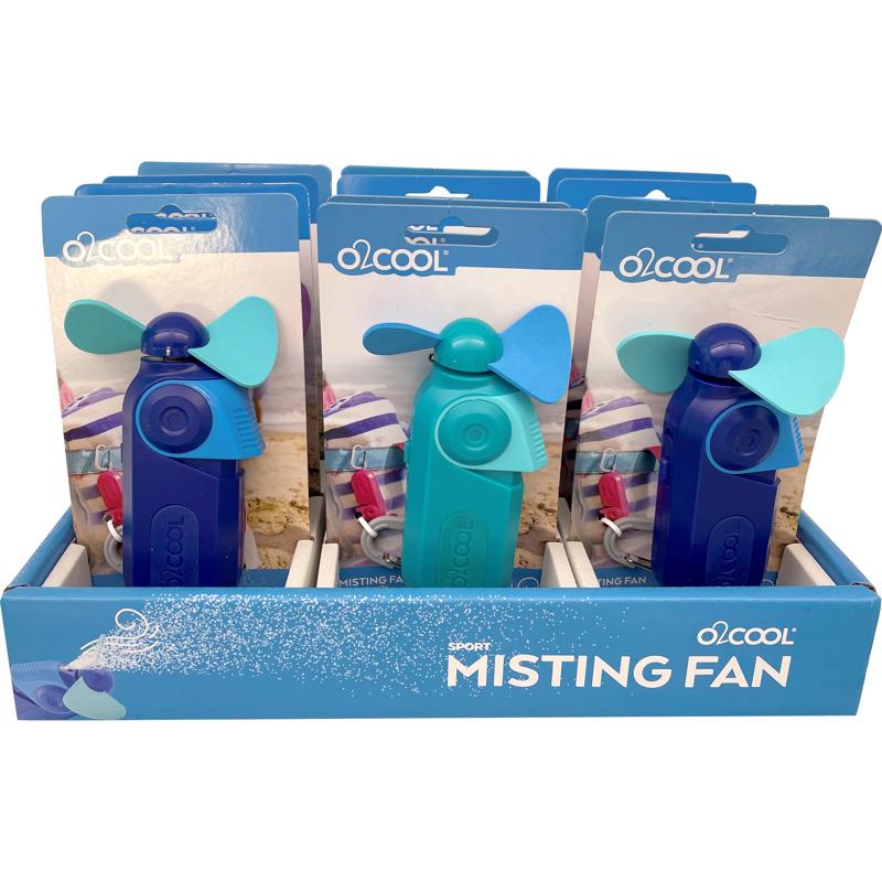 O2Cool 4.72 in. H X 3 in. D 1 speed Misting Fan (Pack of 12)
