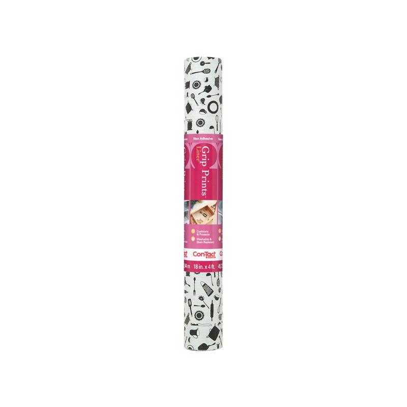 Con-Tact Grip Prints 4 ft. L X 18 in. W Cucina Non-Adhesive Shelf Liner (Pack of 6)