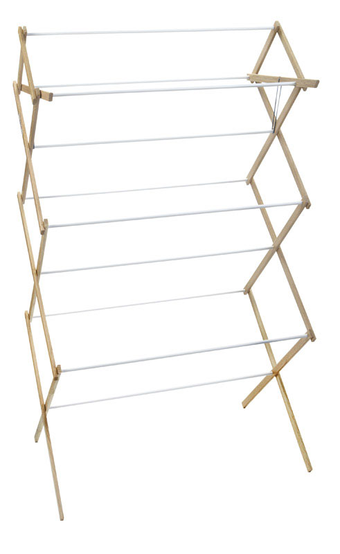 Madison Mill 52.5 in. H X 29.5 in. W X 18.25 in. D Wood Accordian Collapsible Clothes Drying Rack (Pack of 4)