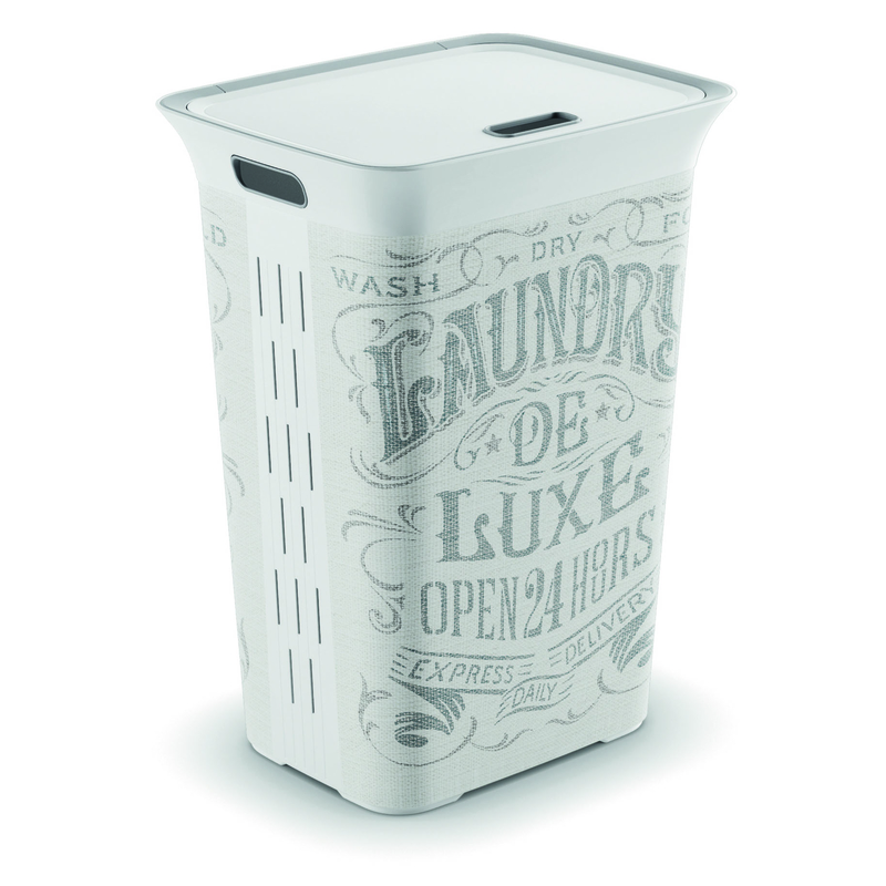 KIS White Plastic Clothes Hamper (Pack of 4)