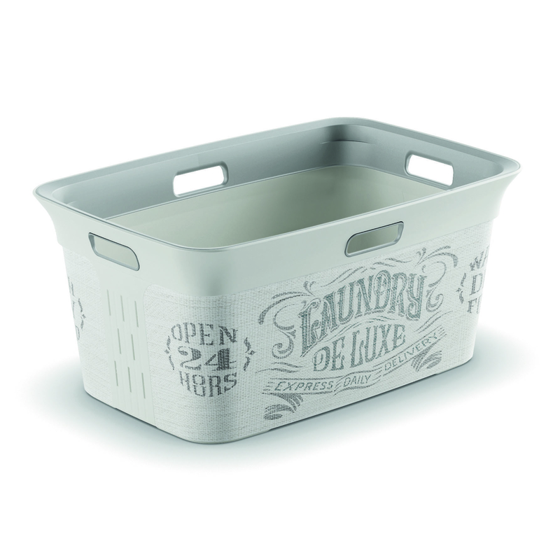 KIS Gray Plastic Laundry Basket (Pack of 4)