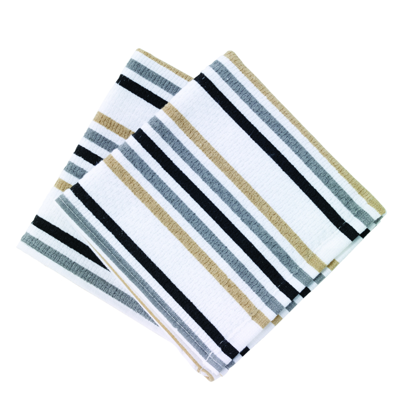 T-Fal Multicolored Cotton Stripes Dish Cloth 2 pk (Pack of 3)