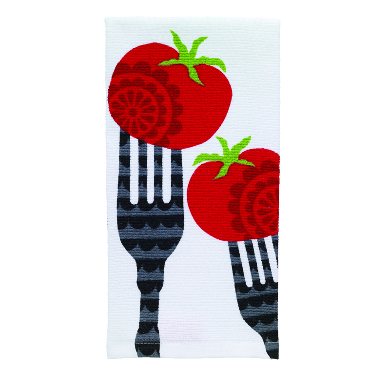 T-Fal Multicolored Cotton Fork/Tomato Kitchen Towel 1 pk (Pack of 6)
