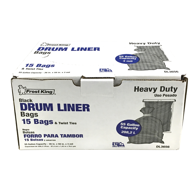 Frost King 55 gal Drum Liners Twist Tie 15 pk