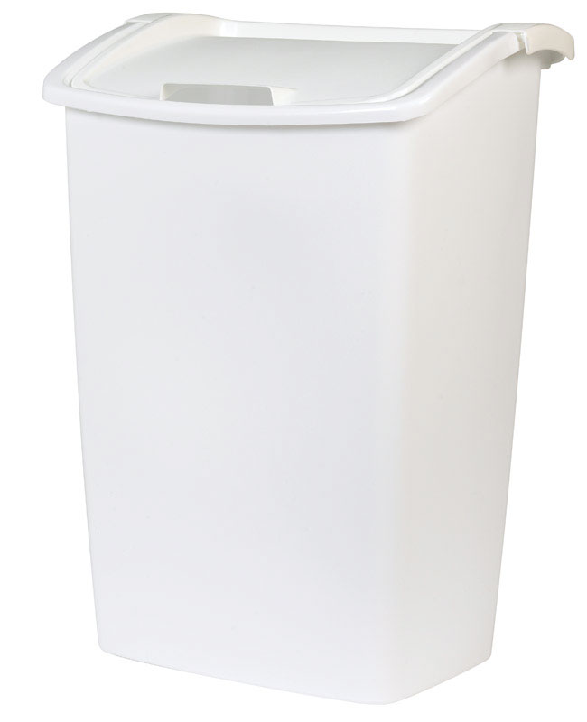 Rubbermaid 11.25 gal White Plastic Swing Out Wastebasket (Pack of 6)