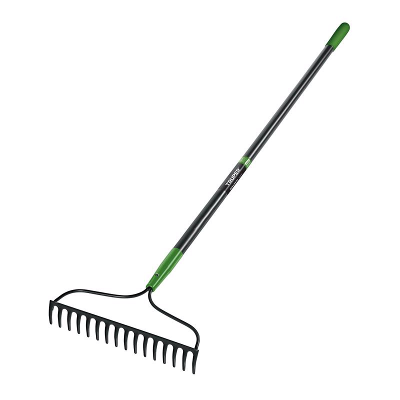 Truper Tru-Tough 60.5 in. 16 Tine Steel Bow Rake Fiberglass Handle (Pack of 6)