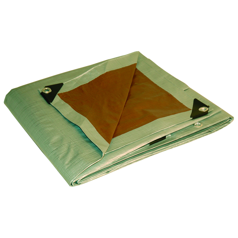 Foremost Dry Top 10 ft. W X 15 ft. L Heavy Duty Polyethylene Reversible Tarp Brown/Silver