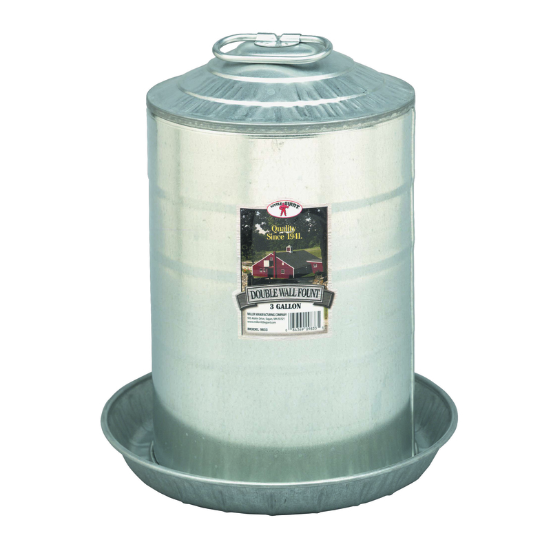 Miller Little Giant 3 gal Steel Poultry Waterer