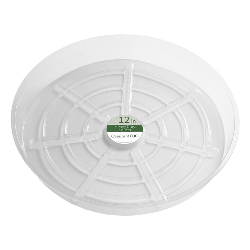 Crescent Garden 1.5 in. H X 12 in. D Plastic Plant Saucer Clear (Pack of 25)